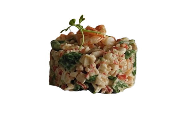 ensalada de gambas y cangrejo