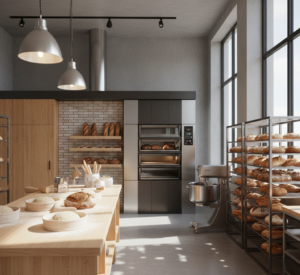 interior de un obrador de pan artesanal