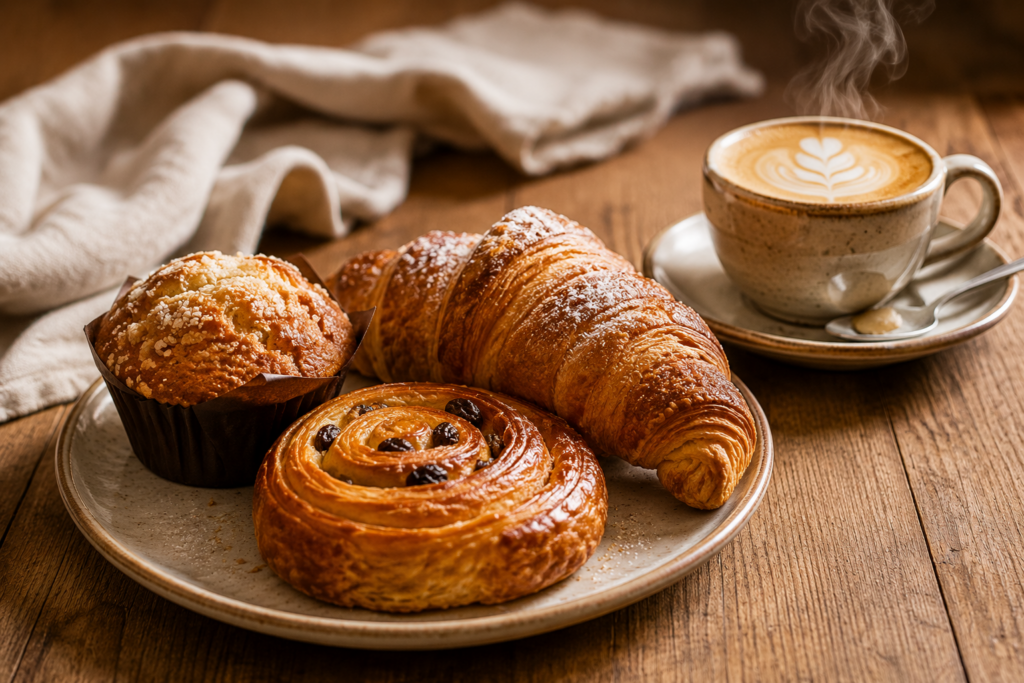 Bollería artesanal y café para disfrutar de una merienda en Sevilla
